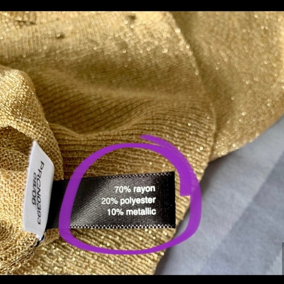 THE LIMITED GOLD METALLIC V-NECK CARDIGAN - Picture 6 of 9